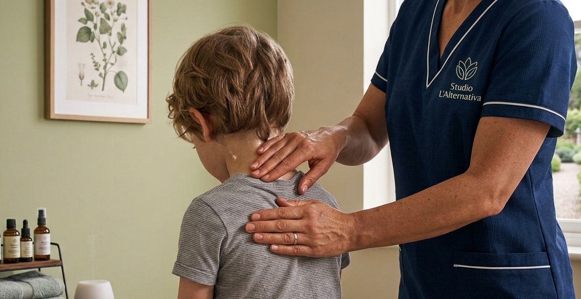 massaggio corpo bambino